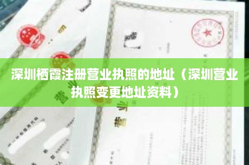 深圳栖霞注册营业执照的地址（深圳营业执照变更地址资料）