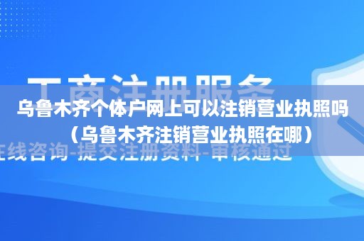 乌鲁木齐个体户网上可以注销营业执照吗（乌鲁木齐注销营业执照在哪）