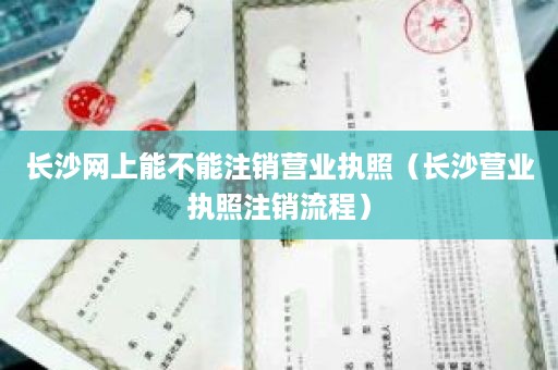 长沙网上能不能注销营业执照（长沙营业执照注销流程）