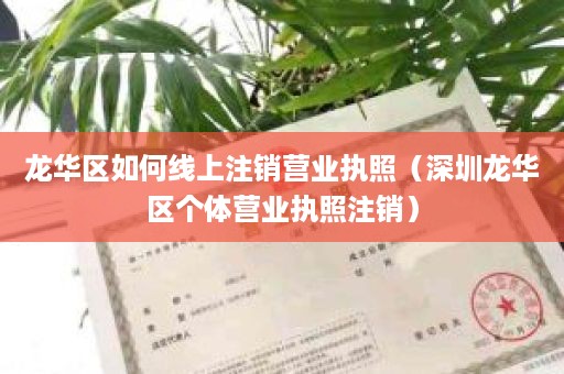 龙华区如何线上注销营业执照（深圳龙华区个体营业执照注销）