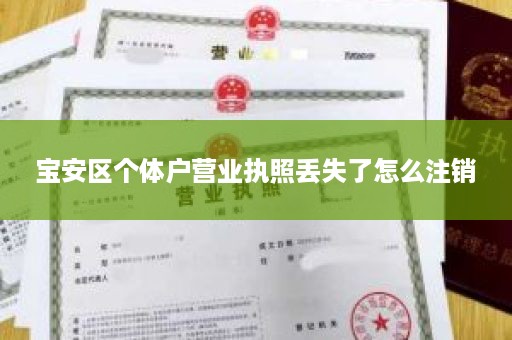 宝安区个体户营业执照丢失了怎么注销