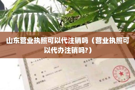 山东营业执照可以代注销吗（营业执照可以代办注销吗?）