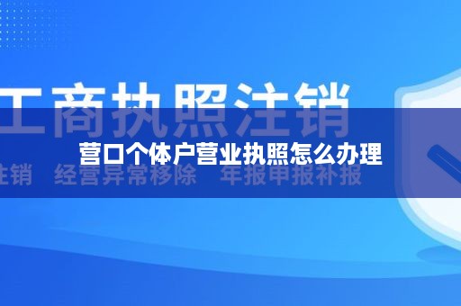 营口个体户营业执照怎么办理