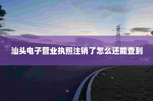 汕头电子营业执照注销了怎么还能查到