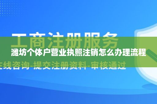 潍坊个体户营业执照注销怎么办理流程