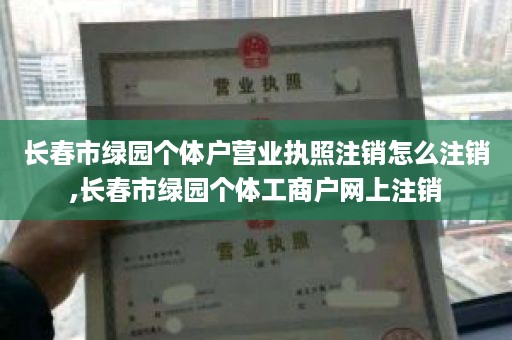 长春市绿园个体户营业执照注销怎么注销,长春市绿园个体工商户网上注销