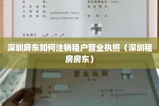 深圳房东如何注销租户营业执照（深圳租房房东）