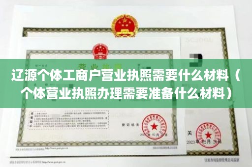 辽源个体工商户营业执照需要什么材料（个体营业执照办理需要准备什么材料）