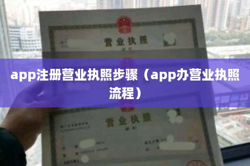 app注册营业执照步骤（app办营业执照流程）