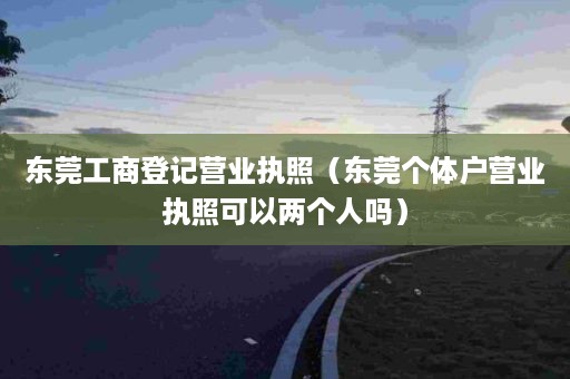 东莞工商登记营业执照（东莞个体户营业执照可以两个人吗）