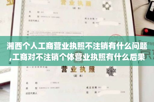 湘西个人工商营业执照不注销有什么问题,工商对不注销个体营业执照有什么后果