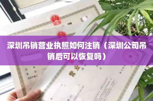 深圳吊销营业执照如何注销（深圳公司吊销后可以恢复吗）