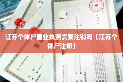 江苏个体户营业执照需要注销吗（江苏个体户注册）