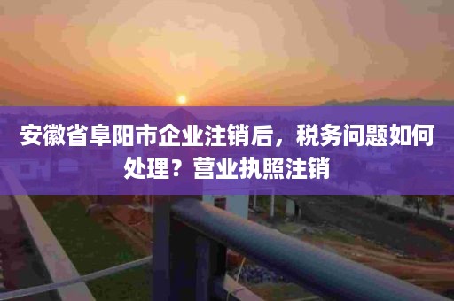 安徽省阜阳市企业注销后，税务问题如何处理？营业执照注销