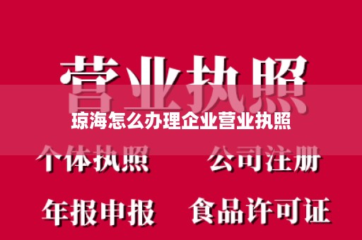 琼海怎么办理企业营业执照