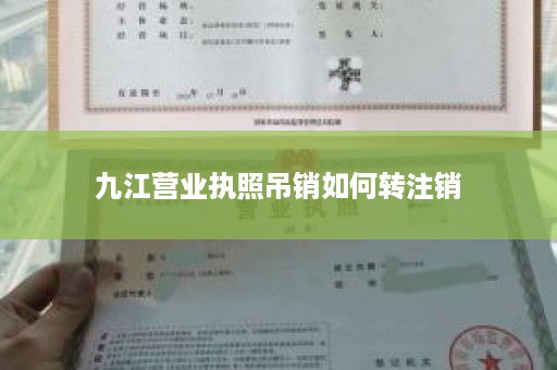 九江营业执照吊销如何转注销