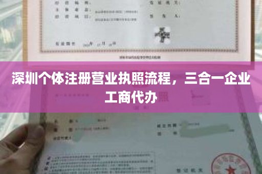 深圳个体注册营业执照流程，三合一企业工商代办