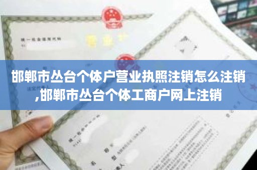 邯郸市丛台个体户营业执照注销怎么注销,邯郸市丛台个体工商户网上注销