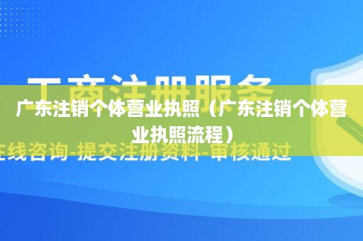 广东注销个体营业执照（广东注销个体营业执照流程）