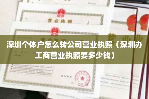 深圳个体户怎么转公司营业执照（深圳办工商营业执照要多少钱）