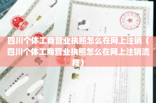 四川个体工商营业执照怎么在网上注销（四川个体工商营业执照怎么在网上注销流程）